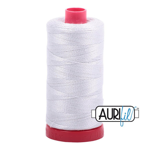 AURIFIL 2600 Dove Grey Gray MAKO 12 Weight Wt 350M 356Yd Spool Quilt Cotton Quilting Thread