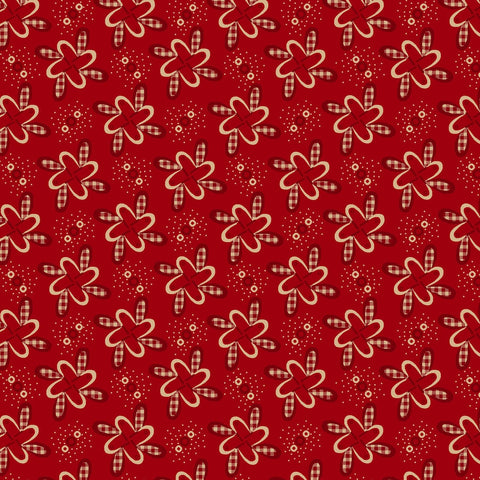 Garnets and Gingham Kim Diehl Henry Glass Civil War Reproduction Red Cream Tan Fabric 42 10 x 10 Inch Squares Layer Cake