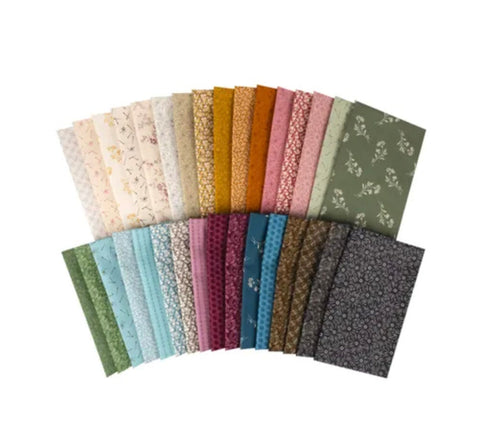 NEW Andover Sewing Basket Floral Edyta Sitar Laundry Basket Quilts LBQ Cream Blue Pink Green Beige 28 Fat Eighth F8 Fabric Bundle