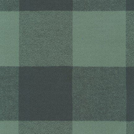 4 YARDS Kaufman Mammoth Organic Flannel Charcoal Green Grey Gray Organic Cotton Flannel Fabric 4 Yard SRKF-20703-184