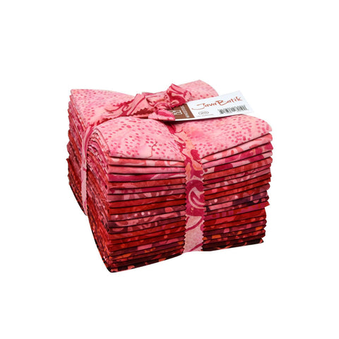 Java Batiks Red Light to Dark Batik Fat Quarters 20 Fqs Fabric 18 x 22 FQ-MASJAB-RED2