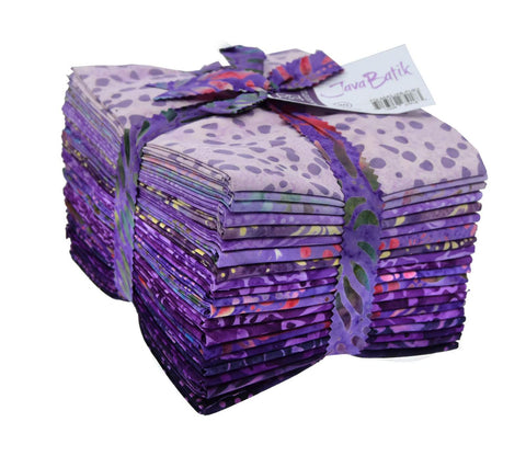 Java Batiks Purple Light to Dark Purple Batik Fat Quarters 20 Fqs Fabric 18 x 22 FQ-MASJAB-PUR2