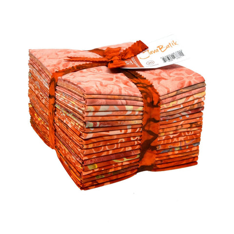 Java Batiks Orange Light to Dark Orange Batik Fat Quarters 20 Fqs Fabric 18 x 22 FQ-MASJAB-ORA2