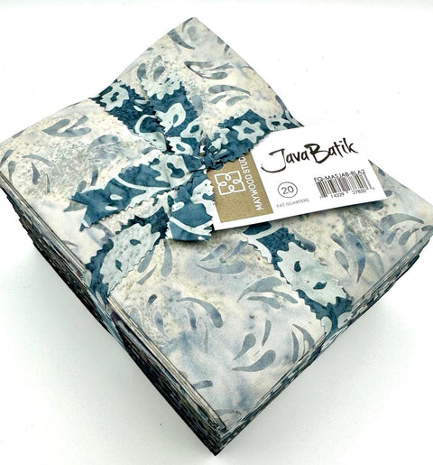 Java Batiks Grey Gray Black Light to Dark Grey Black Batik Fat Quarters 20 Fqs Fabric 18 x 22 FQ-MASJAB-BLA2