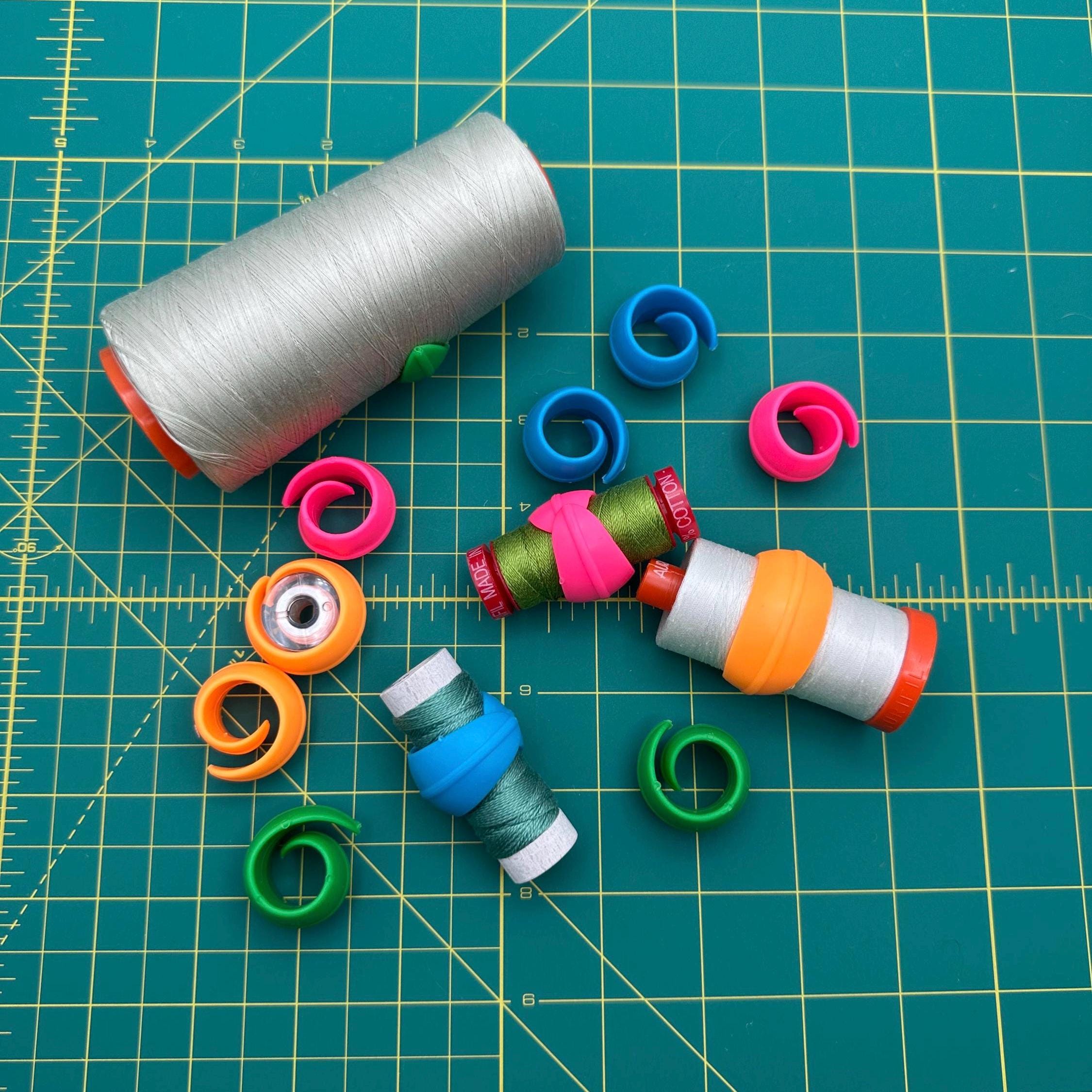 Thread Spool Bobbin Peel Hugger Pink Orange Blue Green Set of 12 ...