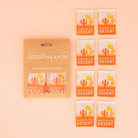 Sarah Hearts Made in the Desert Quilting Sew In Quilt Labels Fun Modern Quilt Label LC119