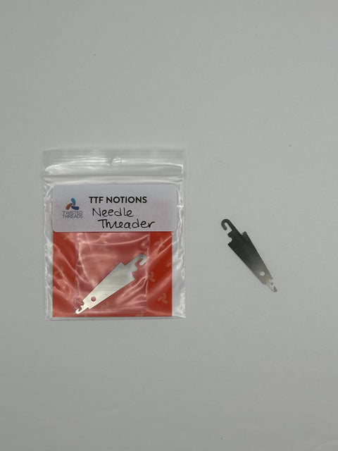 TTF Notions Flat Long Eye Double Ended Needle Threader Flat Metal Hook on Each Side Needle Threader Sewing Notion
