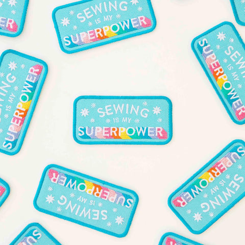 Sarah Hearts Sewing is my Superpower Patch Quilting Sew In Quilt Patch Fun Modern Quilt Patch PA10