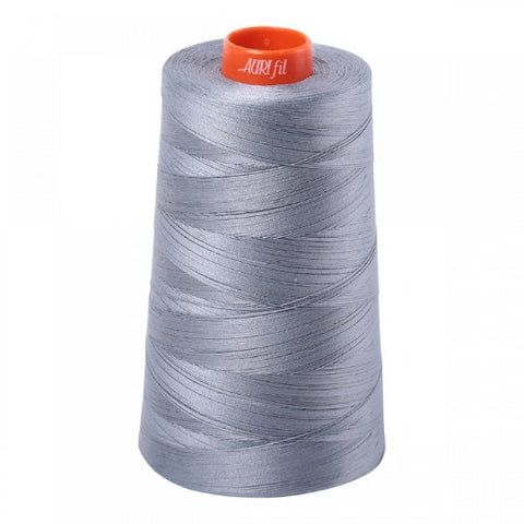 AURIFIL Cone 2610 Light Blue Gray Grey Egyptian Mako Cotton 50 Weight Wt 5900 Meters 6452 Yards Quilt Cotton Quilting Thread