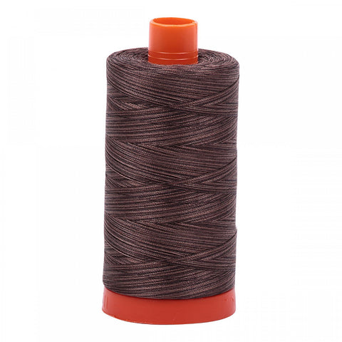 AURIFIL Variegated 4671 Mocha Mousse MAKO 50 Weight Wt 1300m 1422y Chocolate Brown Spool Quilt Cotton Quilting Thread