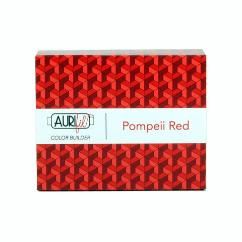 Aurifil POMPEII Color Builder Mako Cotton 50 Weight Wt Large Spool Red Crimson Coral Quilting Thread Set of 3 5002 2250 1103