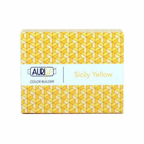 Aurifil SICILY Color Builder Mako Cotton 50 Weight Wt Large Spool Yellow Gold Lemon Quilting Thread Set of 3 2105 2115 1135
