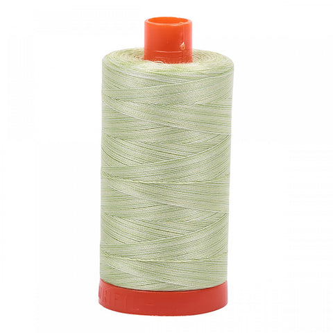 AURIFIL Variegated 3320 Light Spring Green MAKO 50 Weight Wt 1300m 1422y Green White Spool Quilt Cotton Quilting Thread