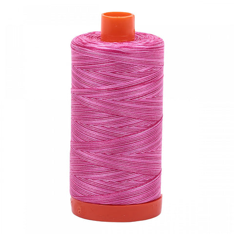 AURIFIL Variegated 4660 Pink Taffy MAKO 50 Weight Wt 1300m 1422y Bright Hot Pink Spool Quilt Cotton Quilting Thread