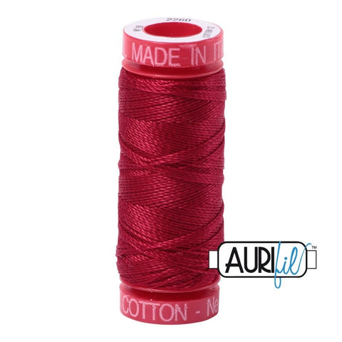 AURIFIL 2260 Wine MAKO 12 Weight Wt 54 Yards Spool Quilt Cotton Quilting Thread