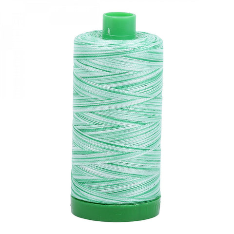 AURIFIL Variegated 4661 Mint Julep Green MAKO 40 Weight Wt 1000m 1094y Quilt Cotton Quilting Thread
