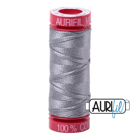 AURIFIL 2605 Grey Gray Mako 12 Weight Wt 50M 54 Yards Spool Quilt Cotton Quilting Thread
