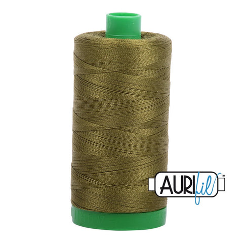 AURIFIL 2887 Olive Green MAKO 40 Weight Wt 1000m 1094y Spool Quilt Cotton Quilting Thread