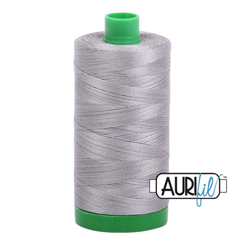 AURIFIL 2620 Stainless Steel Grey Gray MAKO 40 Weight Wt 1000m 1094y Quilt Cotton Quilting Thread