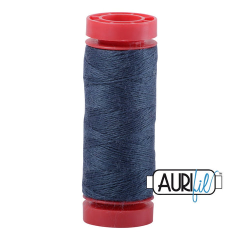 Aurifil LANA WOOL 8765 Battleship Blue 12 Weight Wt 50 Meters 54 Yards Spool Quilt Wool Quilting Thread