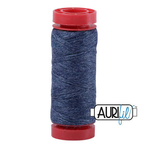 Aurifil LANA WOOL 8780 Blue Heather 12 Weight Wt 50 Meters 54 Yards Spool Quilt Wool Quilting Thread