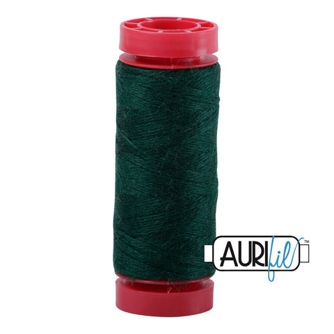Aurifil LANA WOOL 8891 Forest Green 12 Weight Wt 50 Meters 54 Yards Spool Quilt Wool Quilting Thread