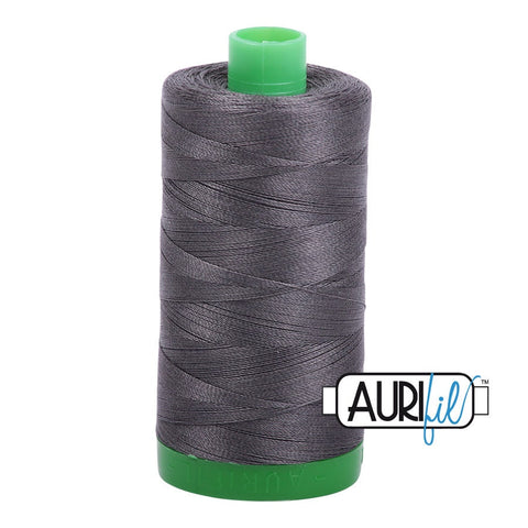 AURIFIL 2630 Pewter Grey Gray MAKO 40 Weight Wt 1000m 1094y Spool Quilt Cotton Quilting Thread