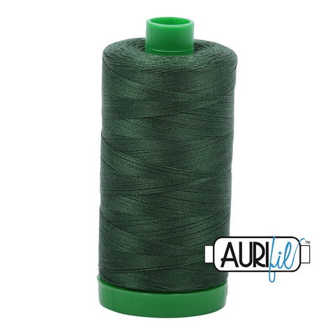 AURIFIL 2892 Pine Green MAKO 40 Weight Wt 1000m 1094y Spool Quilt Cotton Quilting Thread