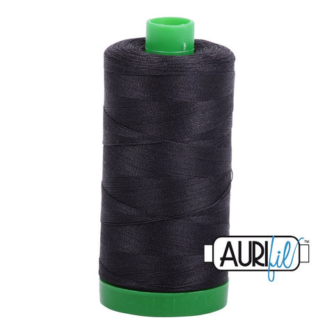 AURIFIL 4241 Very Dark Grey MAKO 40 Weight Wt 1000m 1094y Spool Quilt Cotton Quilting Thread