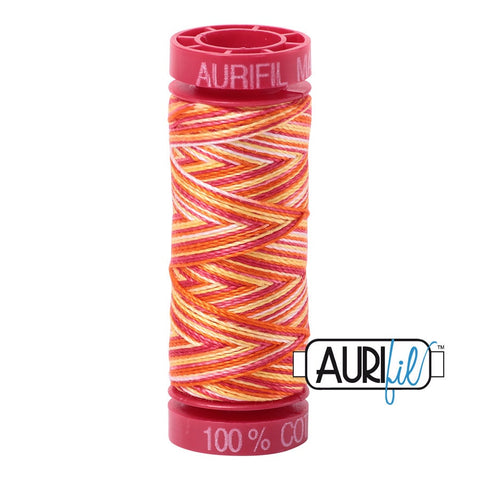 AURIFIL 4657 Tramonto a Zaogli Variegated Mako 12 Weight Wt 50M 54 Yards Spool Quilt Cotton Quilting Thread
