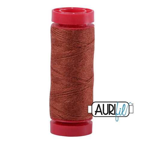 Aurifil LANA WOOL 8334 Rusty Orange 12 Weight Wt 50 Meters 54 Yards Spool Quilt Wool Quilting Thread