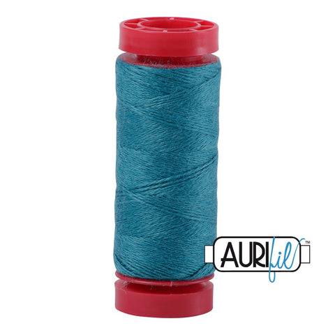 Aurifil LANA WOOL 8850 Aquamarine Blue 12 Weight Wt 50 Meters 54 Yards Spool Quilt Wool Quilting Thread