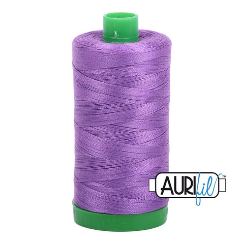 AURIFIL 2540 Medium Lavender Purple MAKO 40 Weight Wt 1000m 1094y Spool Quilt Cotton Quilting Thread
