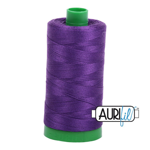 AURIFIL 2545 Medium Purple MAKO 40 Weight Wt 1000m 1094y Spool Quilt Cotton Quilting Thread
