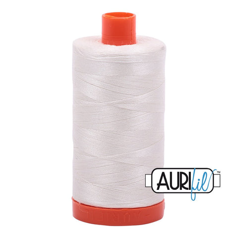 AURIFIL 6722 Sea Biscuit Off White Neutral MAKO 50 Weight Wt 1300m 1422y Spool Quilt Cotton Quilting Thread
