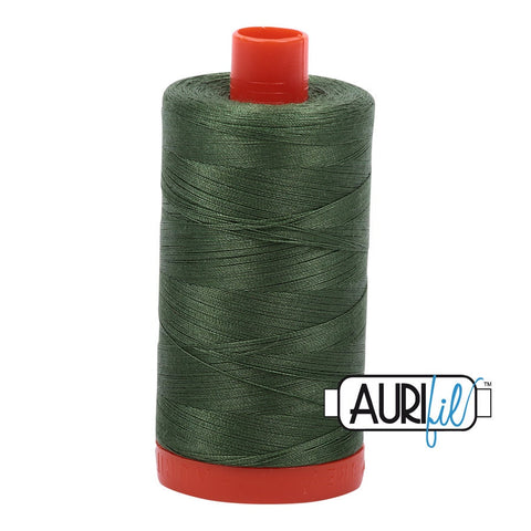 AURIFIL 2890 Very Dark Grass Green MAKO 50 Weight Wt 1300m 1422y Spool Hunter Green Quilt Cotton Quilting Thread