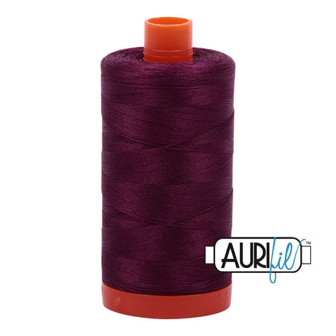 AURIFIL 4030 Plum MAKO 50 Weight Wt 1300m 1422y Spool Maroon Merlot Wine Quilt Cotton Quilting Thread