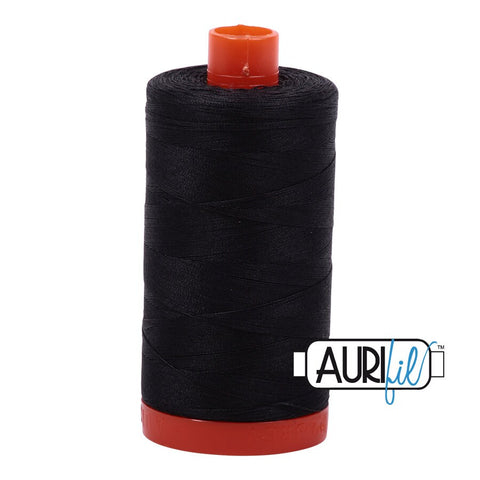 AURIFIL 4241 Very Dark Grey MAKO 50 Weight Wt 1300m 1422y Spool Deep Dark Charcoal Gray Quilt Cotton Quilting Thread