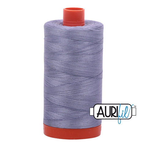 AURIFIL 2524 Grey Violet Purple MAKO 50 Weight Wt 1300m 1422y Spool Quilt Cotton Quilting Thread