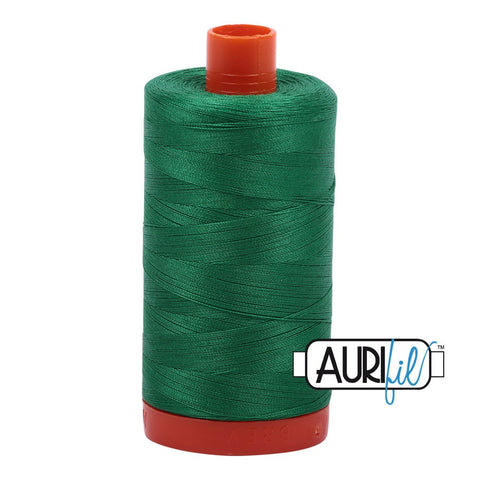 AURIFIL 2870 Green MAKO 50 Weight Wt 1300m 1422y Spool Kelly Green Quilt Cotton Quilting Thread