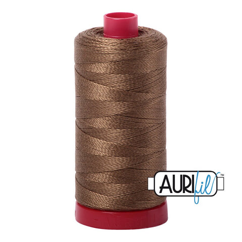 AURIFIL 1318 Dark Sandstone Brown MAKO 12 Weight Wt 350M 356Yd Spool Quilt Cotton Quilting Thread