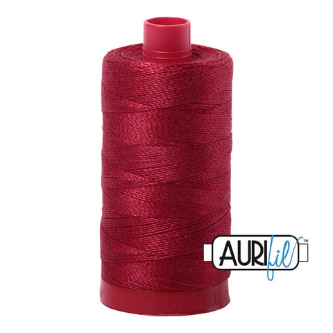 AURIFIL 1103 Burgundy Pinot Red MAKO 12 Weight Wt 350M 356Yd Spool Quilt Cotton Quilting Thread