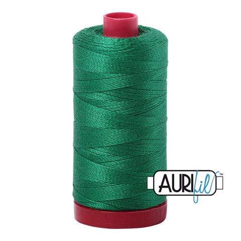 AURIFIL 2870 Green MAKO 12 Weight Wt 350 Meters 356 Yards Spool Quilt Cotton Quilting Thread