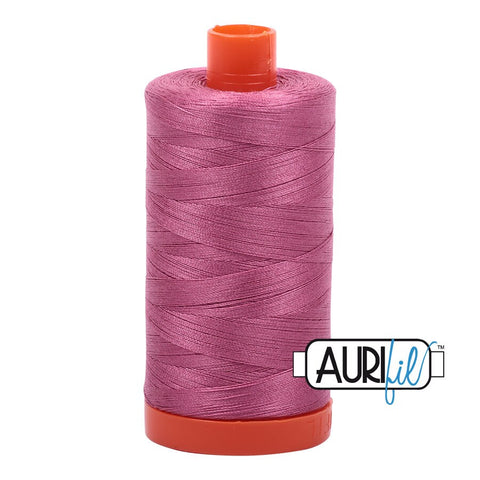 AURIFIL 2452 Dusty Rose Pink MAKO 50 Weight Wt 1300m 1422y Spool Quilt Cotton Quilting Thread