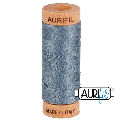 AURIFIL 1246 Dark Grey Gray MAKO 80 Weight Wt 274 meters 300 yards Spool Quilt Hand Applique Cotton Quilting Thread