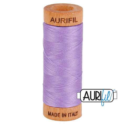 AURIFIL 2520 Violet Purple MAKO 80 Weight Wt 274 meters 300 yards Spool Quilt Hand Applique Cotton Quilting Thread