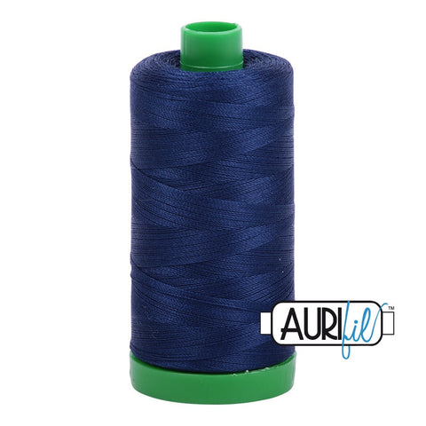 AURIFIL 2784 Dark Navy Blue MAKO 40 Weight Wt 1000m 1094y Quilt Cotton Quilting Thread