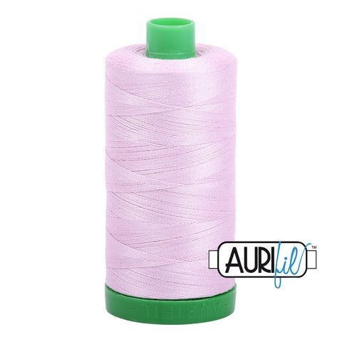 AURIFIL 2510 Light Lilac Purple MAKO 40 Weight Wt 1000m 1094y Spool Quilt Cotton Quilting Thread