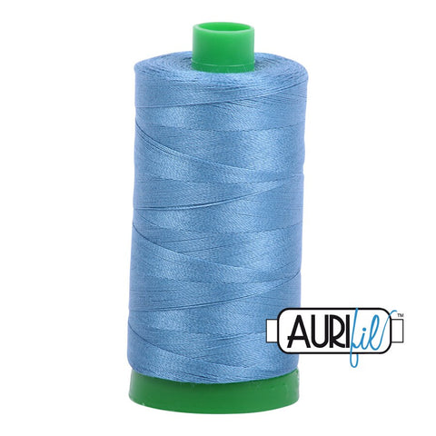 AURIFIL 4140 Wedgewood Blue MAKO 40 Weight Wt 1000m 1094y Spool Quilt Cotton Quilting Thread