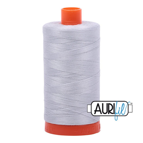 AURIFIL 2600 Dove MAKO 50 Weight Wt 1300m 1422y Spool Light Silver Grey Gray Quilt Cotton Quilting Thread